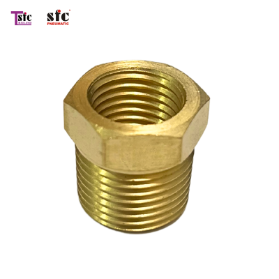 ฟิตติ้งทองเหลือง ต่อตรง เกลียวนอก x ใน